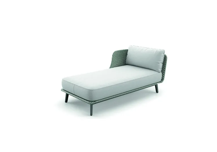 Gartenbank Loungeliege Recamiere DEDON MBARQ Daybed Armlehne rechts ohne Auflage